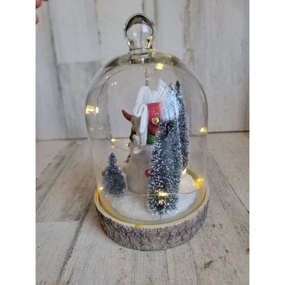 Snow globe snowman light up tree Xmas glitter decor figure unique - Picture 6 of 7